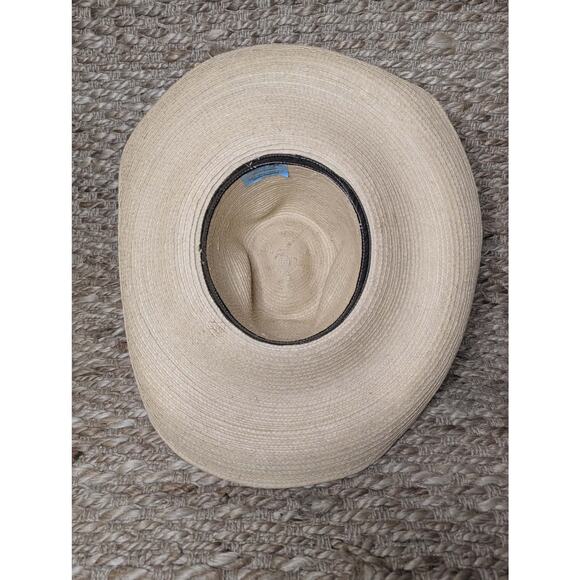 SANTOS HATS WOMEN\'S WIDE BRIM PALM LEAVES HAT W/BLACK BAND SIZE 6 5/8 main image 10